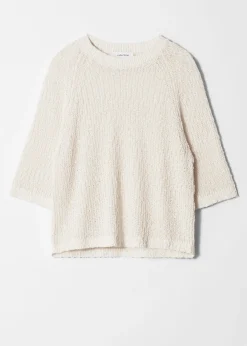 Strick-T-Shirt aus Seiden-Mix