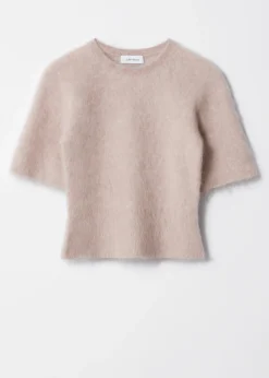Strick-T-Shirt mit gebürsteter Textur