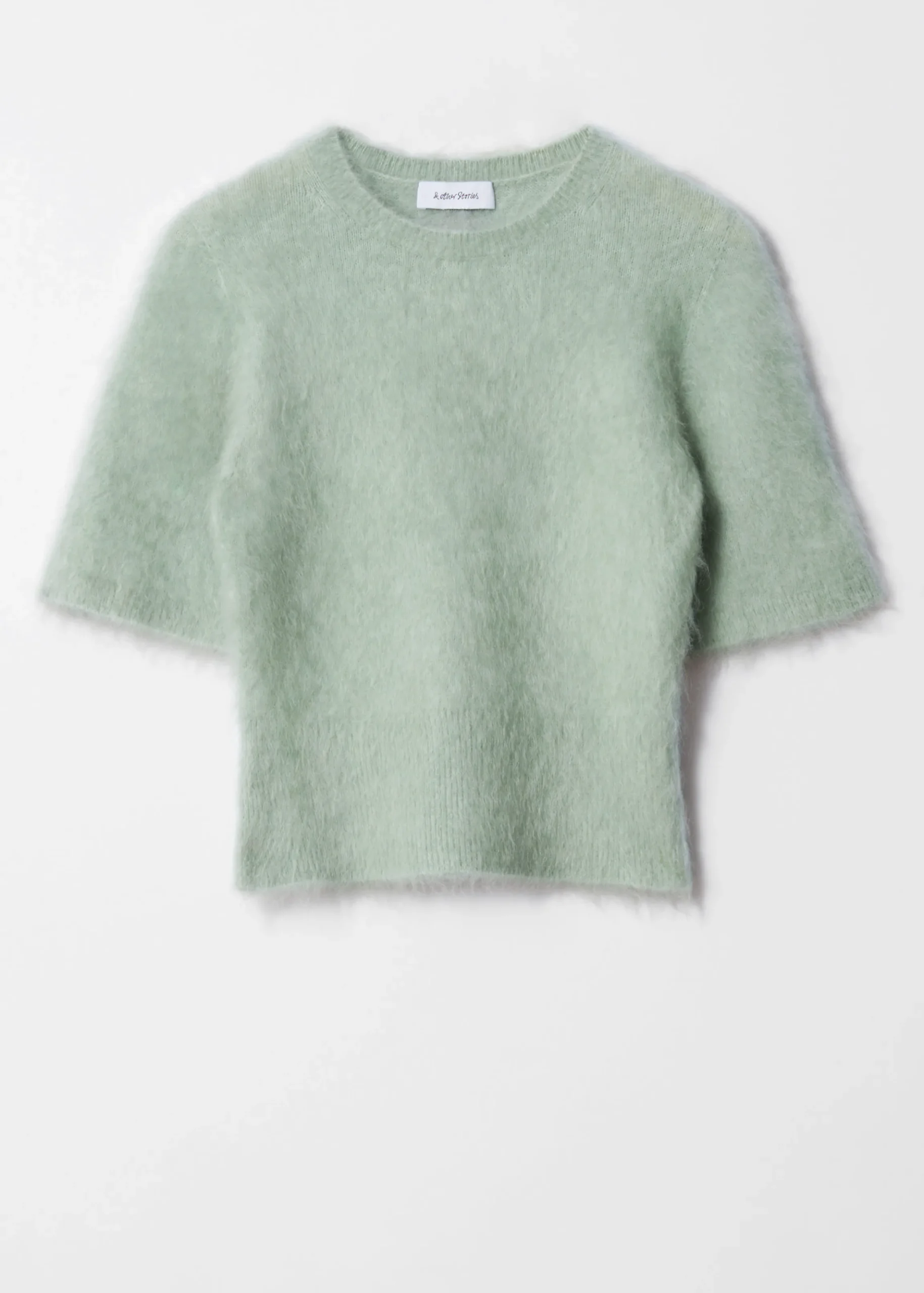 Strick-T-Shirt mit gebürsteter Textur