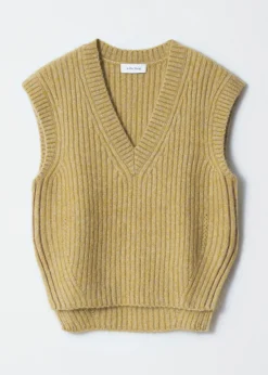 Strickweste mit V-Ausschnitt aus Mohair-Mix