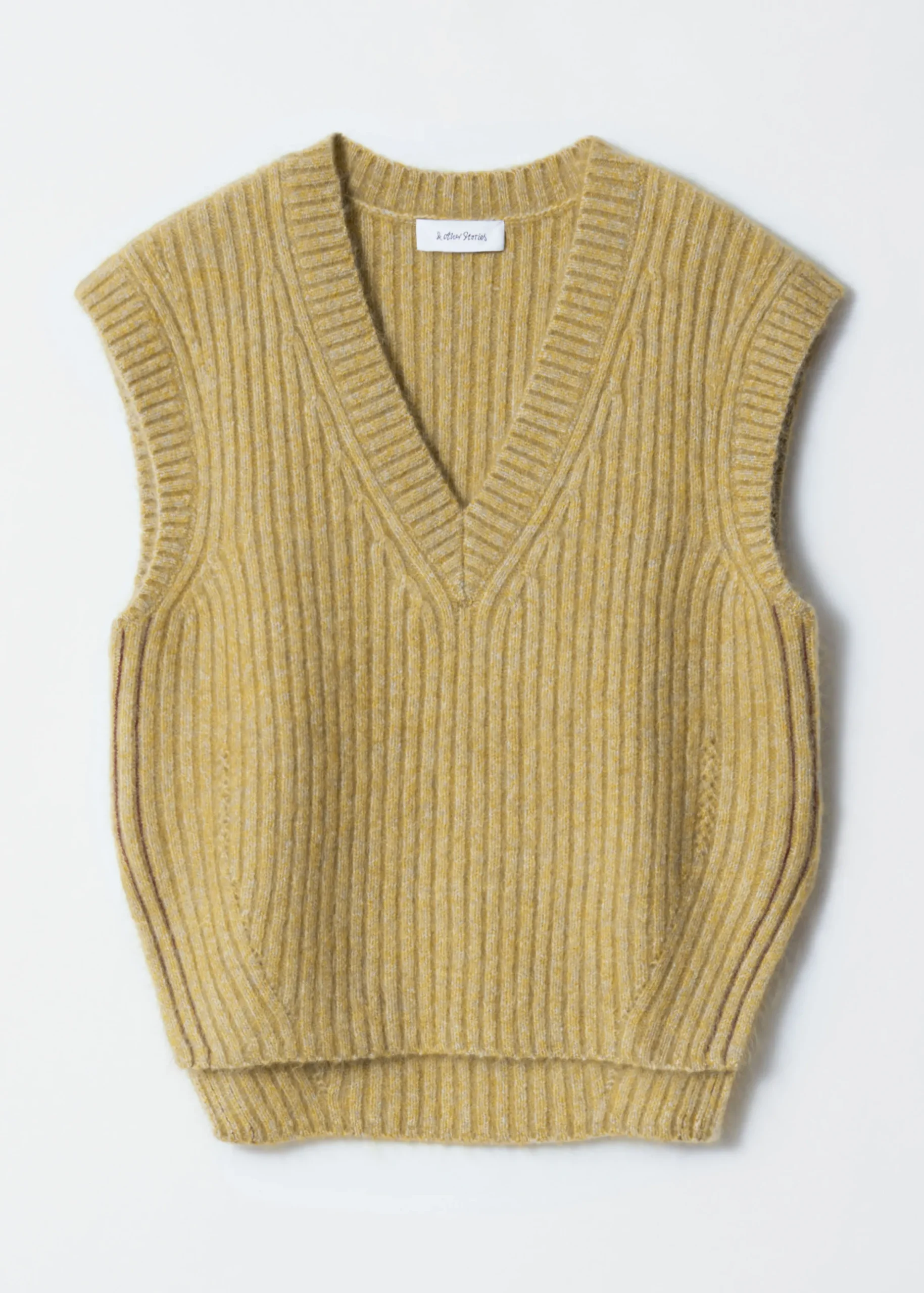 Strickweste mit V-Ausschnitt aus Mohair-Mix