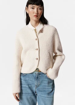 Strukturierte Cardigan mit Glitzerfäden