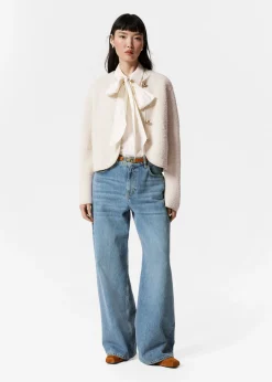 Strukturierte Cardigan mit Glitzerfäden