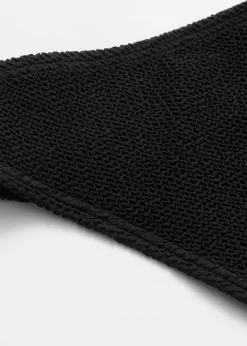 Strukturierte, hoch sitzende Bikinihose