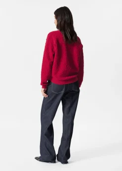 Strukturierter Jacquard-Strickpullover