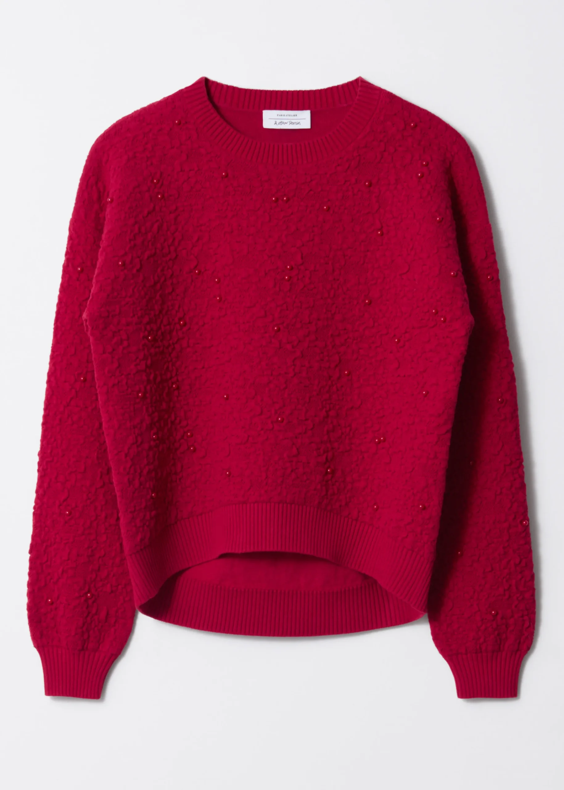 Strukturierter Jacquard-Strickpullover