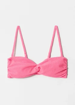 Strukturiertes Bandeau-Bikinioberteil
