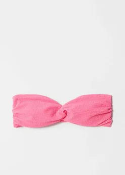 Strukturiertes Bandeau-Bikinioberteil