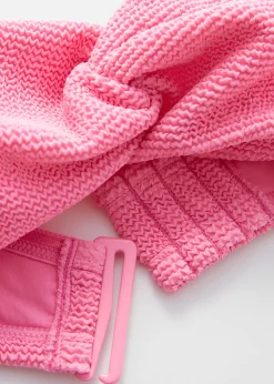Strukturiertes Bandeau-Bikinioberteil