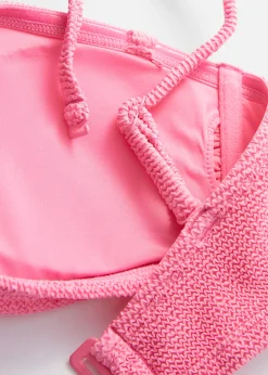 Strukturiertes Bandeau-Bikinioberteil
