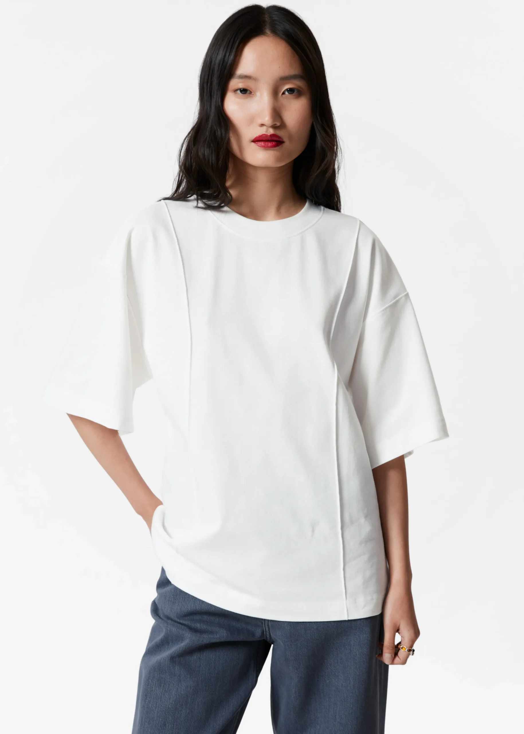 Strukturiertes T-Shirt
