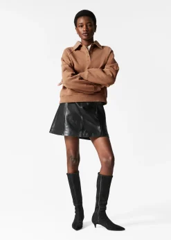 Sweatshirt mit Polokragen
