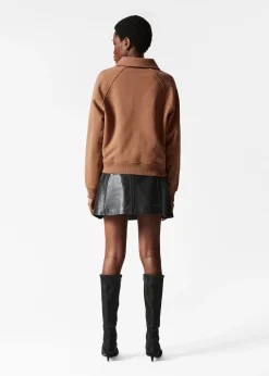 Sweatshirt mit Polokragen