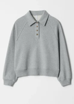 Sweatshirt mit Polokragen