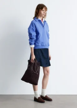 Sweatshirt mit Polokragen