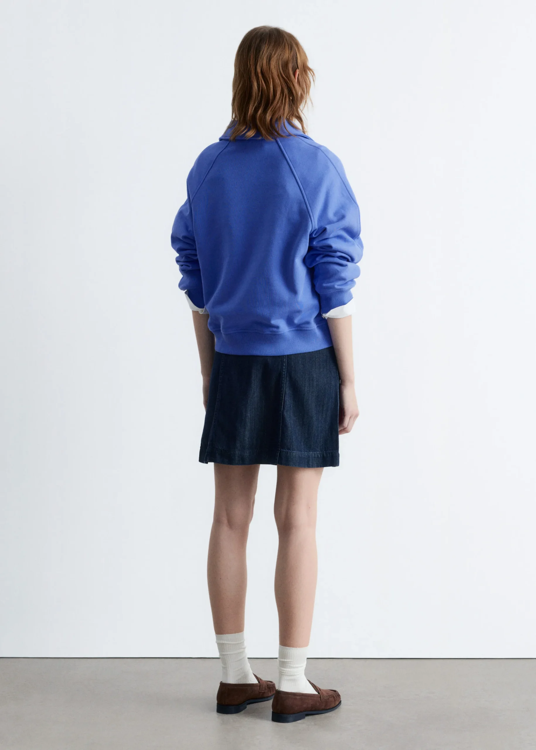 Sweatshirt mit Polokragen