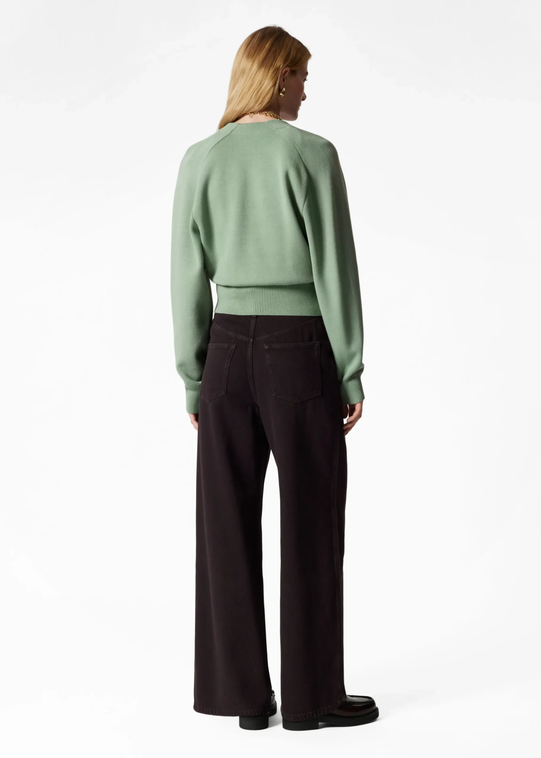 Taillierte Strickjacke in Wickeloptik