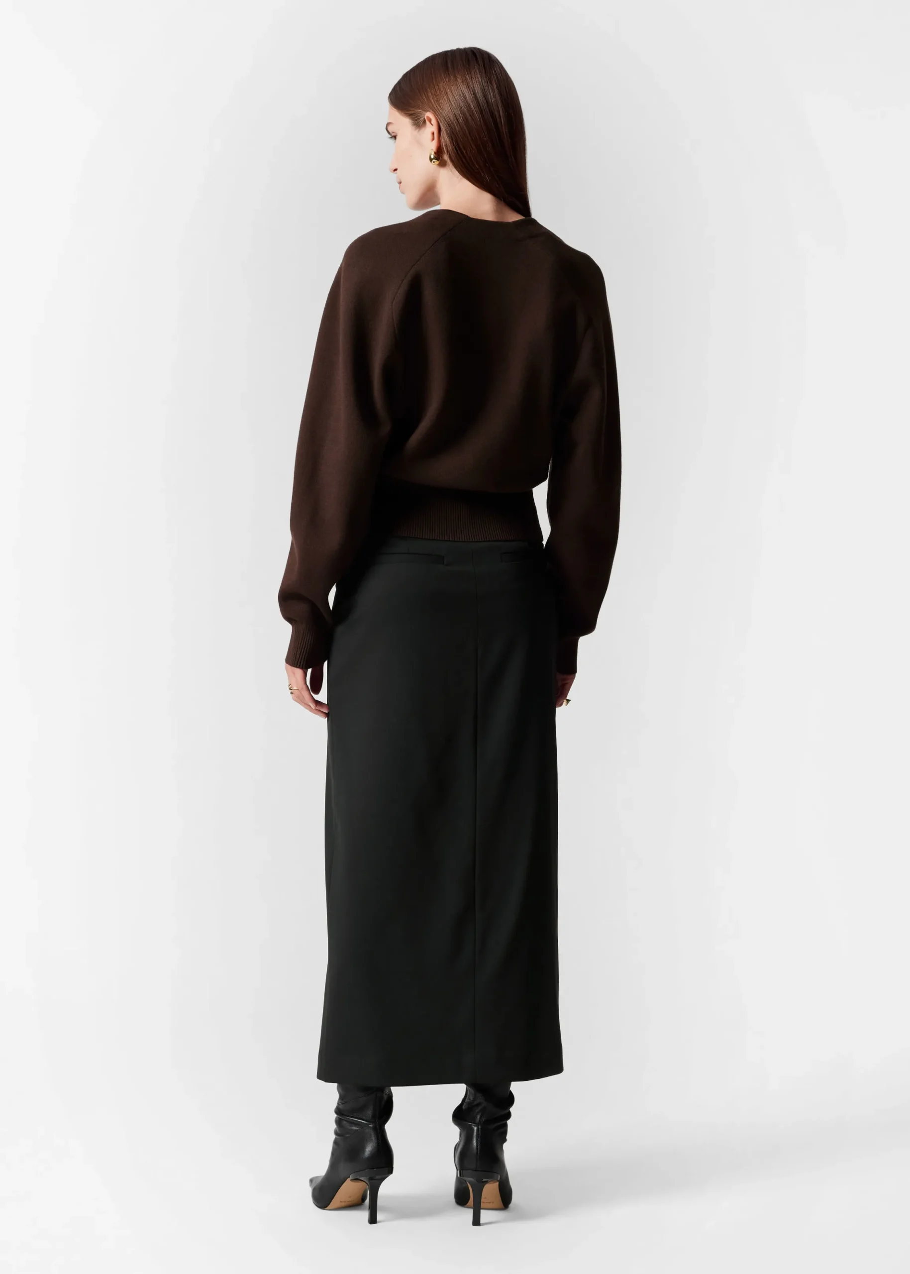 Taillierte Strickjacke in Wickeloptik