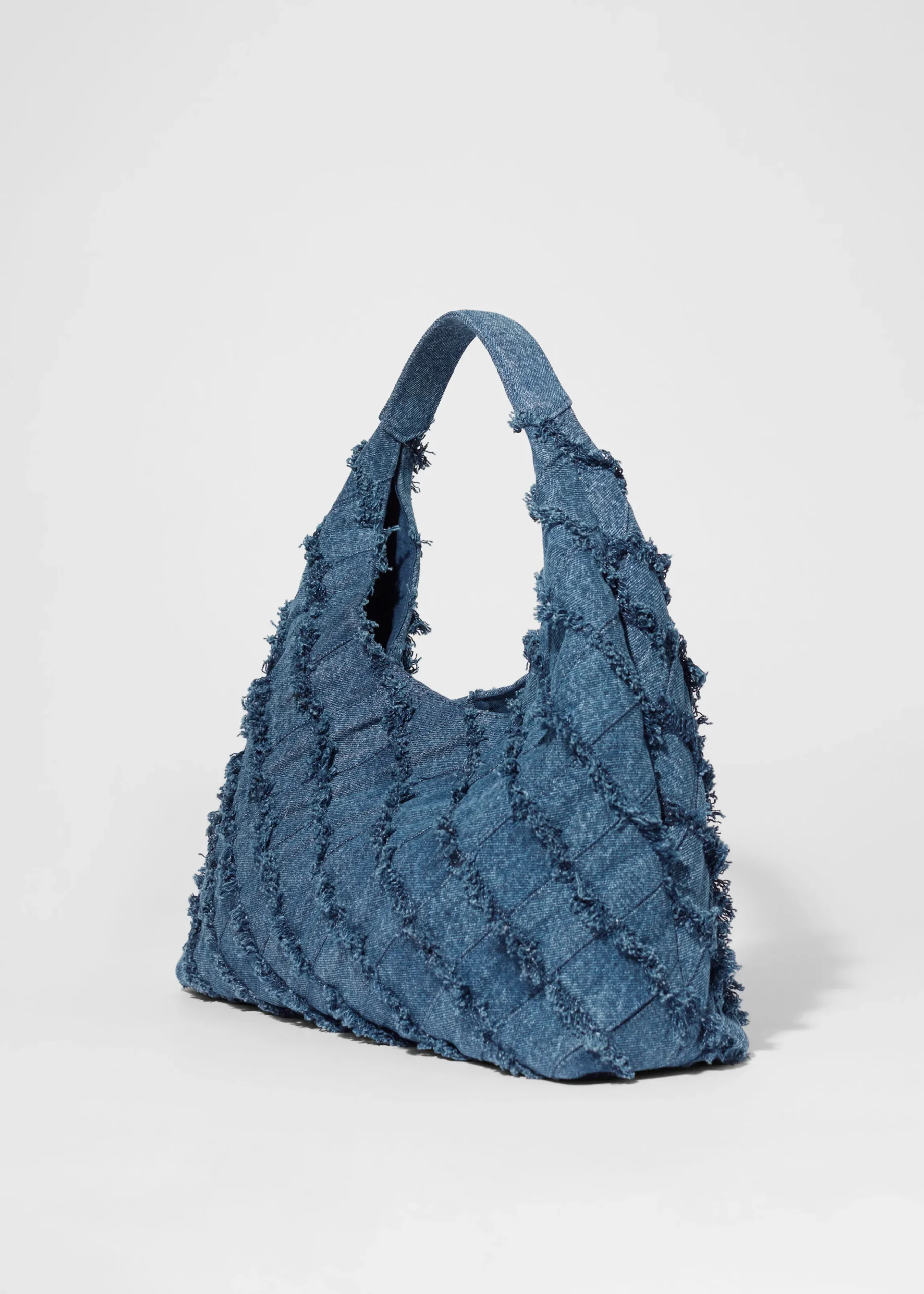 Tragetasche aus Denim in Flechtoptik