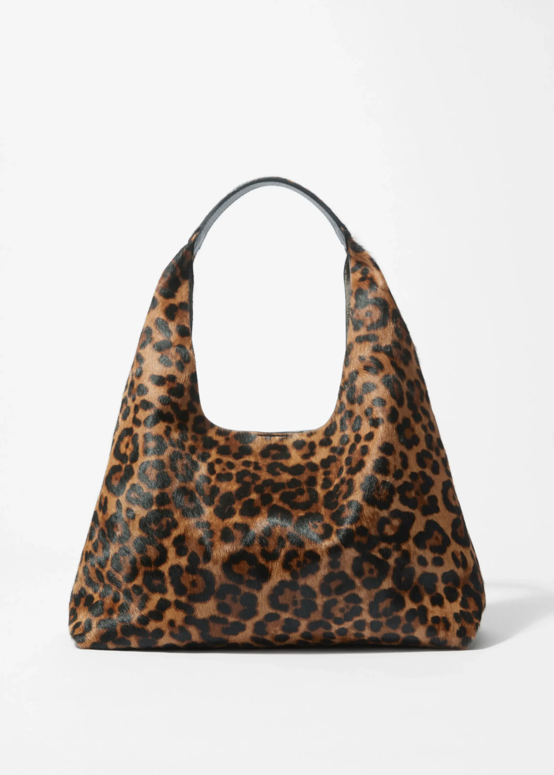 Tragetasche aus Leder mit Leopardenmuster
