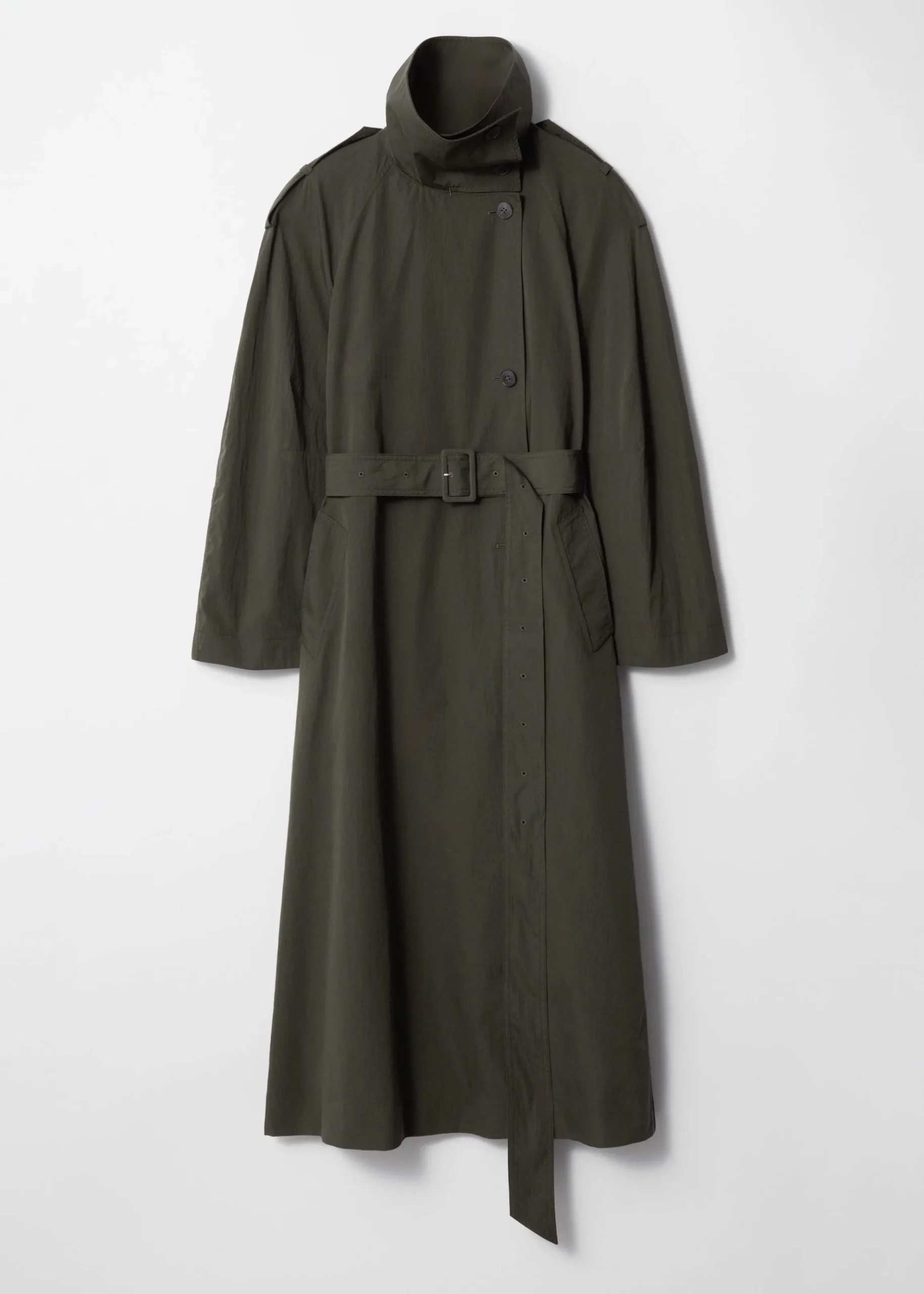 Trenchcoat mit hohem Kragen