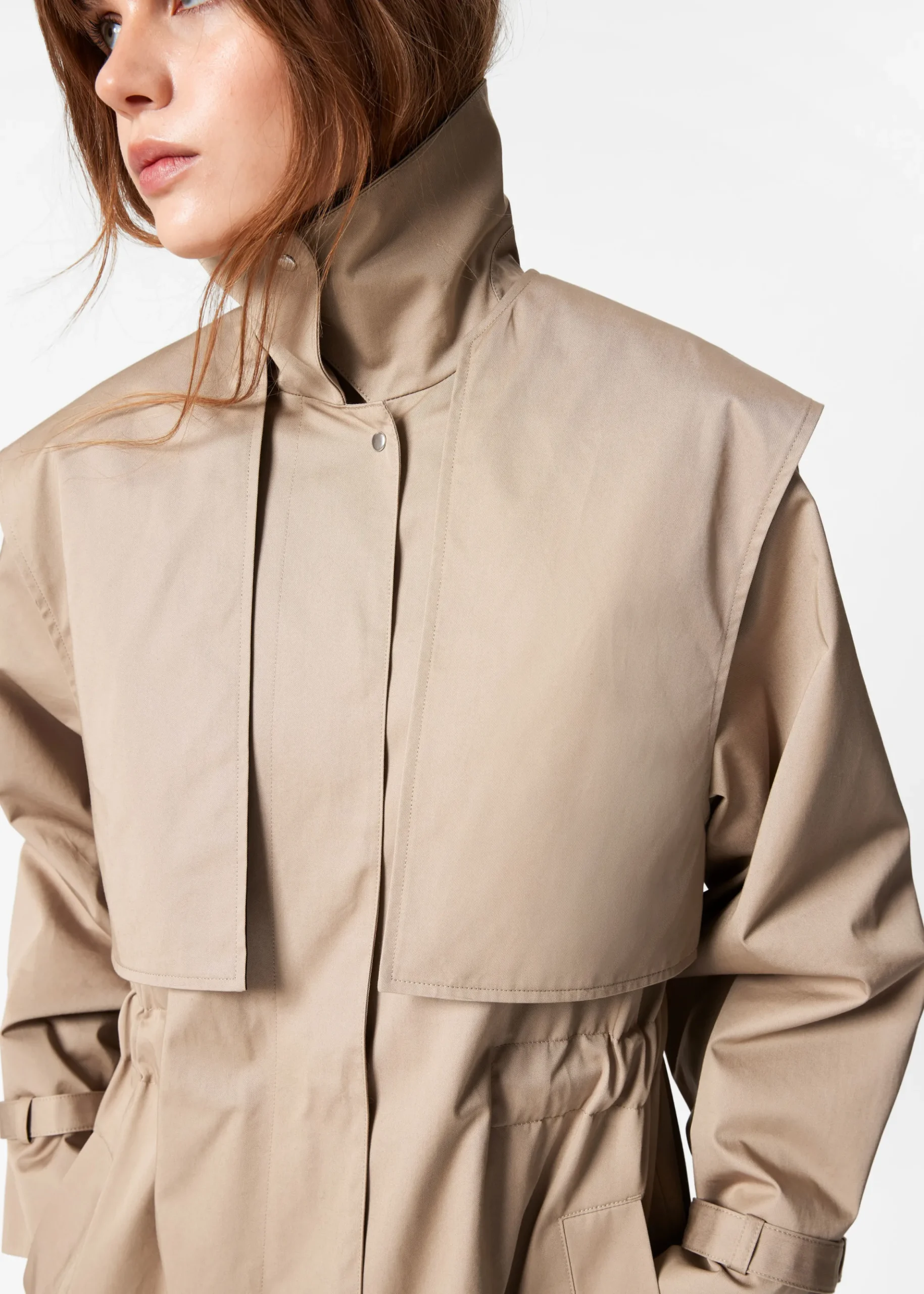 Trenchcoat mit Tunnelkragen