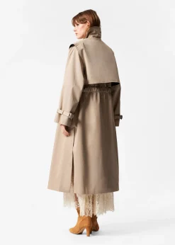 Trenchcoat mit Tunnelkragen