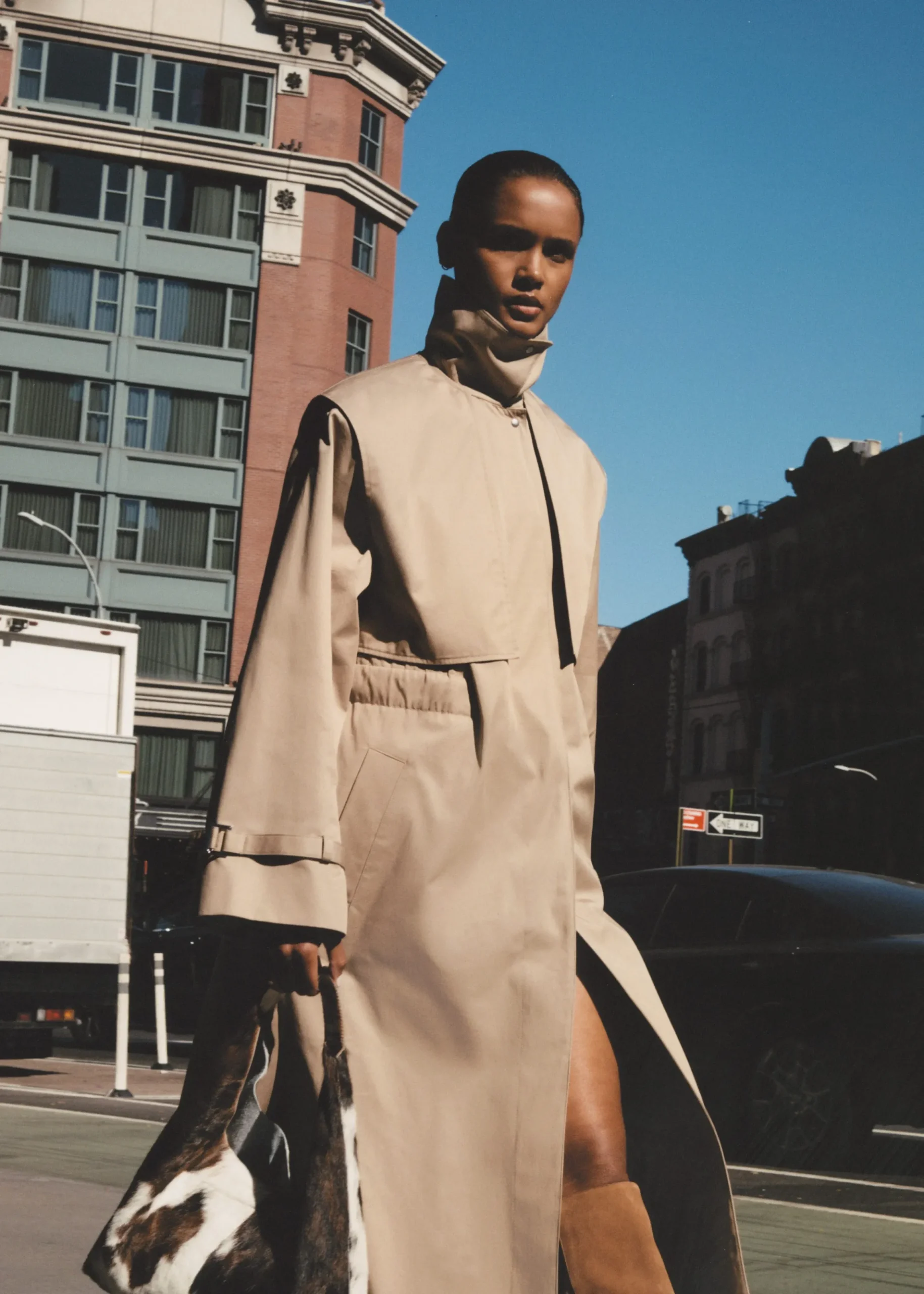 Trenchcoat mit Tunnelkragen