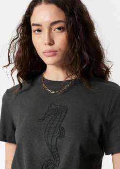 T-Shirt aus Leinenmischung