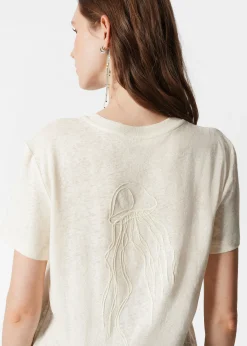 T-Shirt aus Leinenmischung