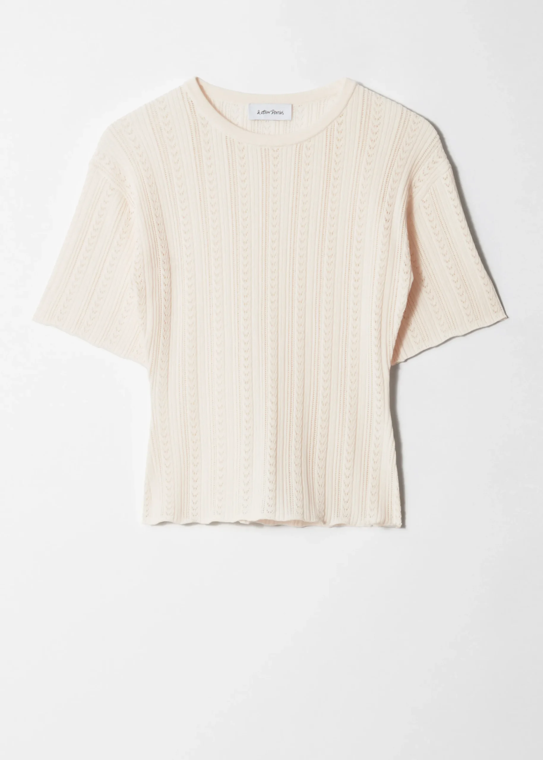 T-Shirt aus Pointelle-Strick