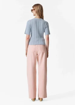 T-Shirt aus Pointelle-Strick