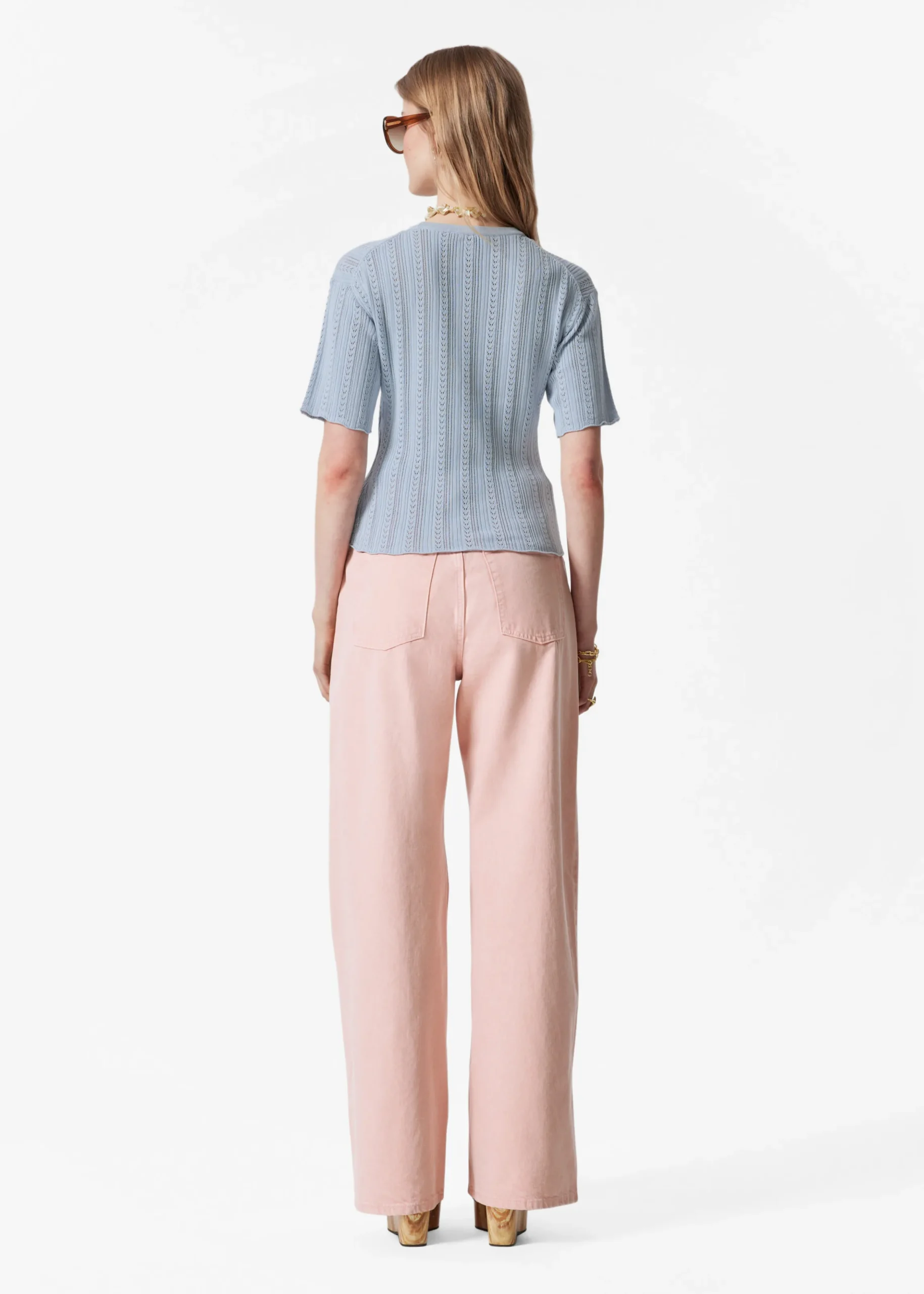 T-Shirt aus Pointelle-Strick