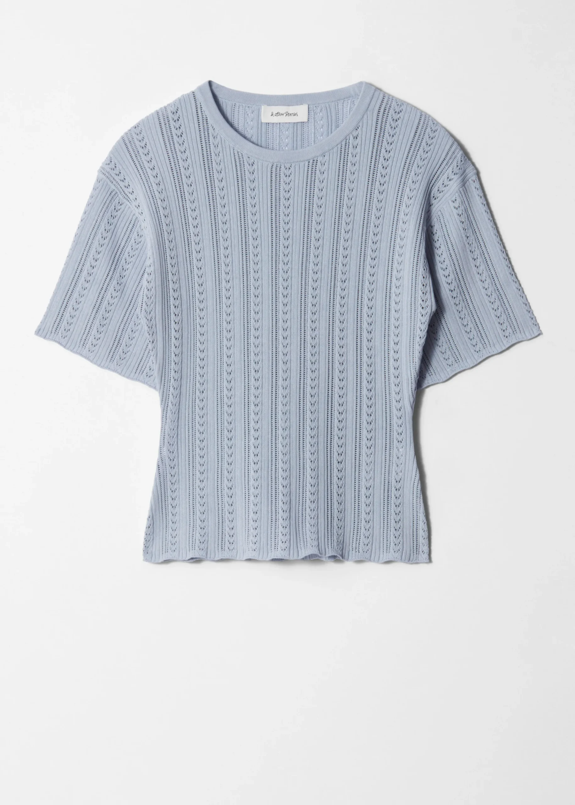 T-Shirt aus Pointelle-Strick
