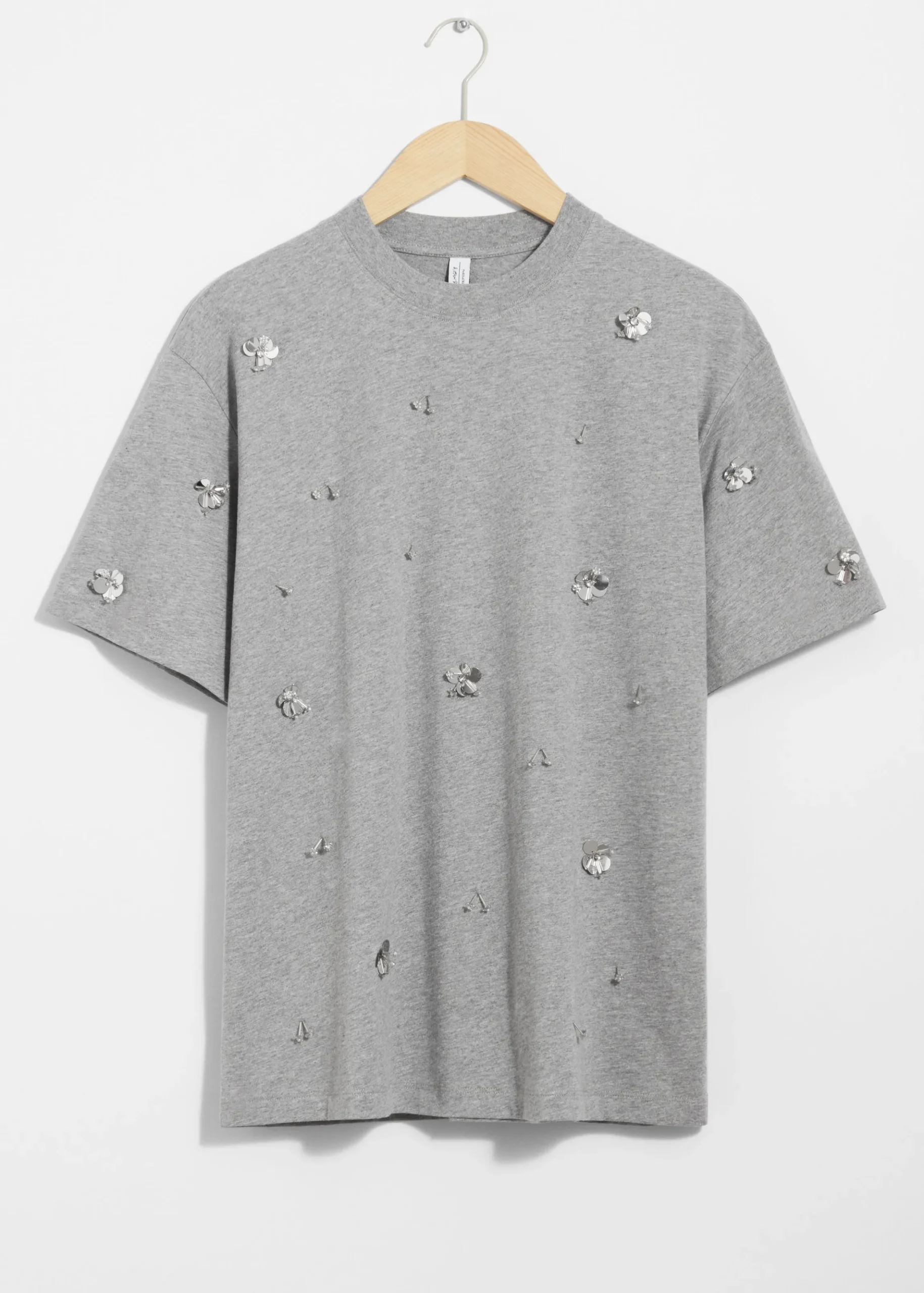 T-Shirt mit Blumenapplikation
