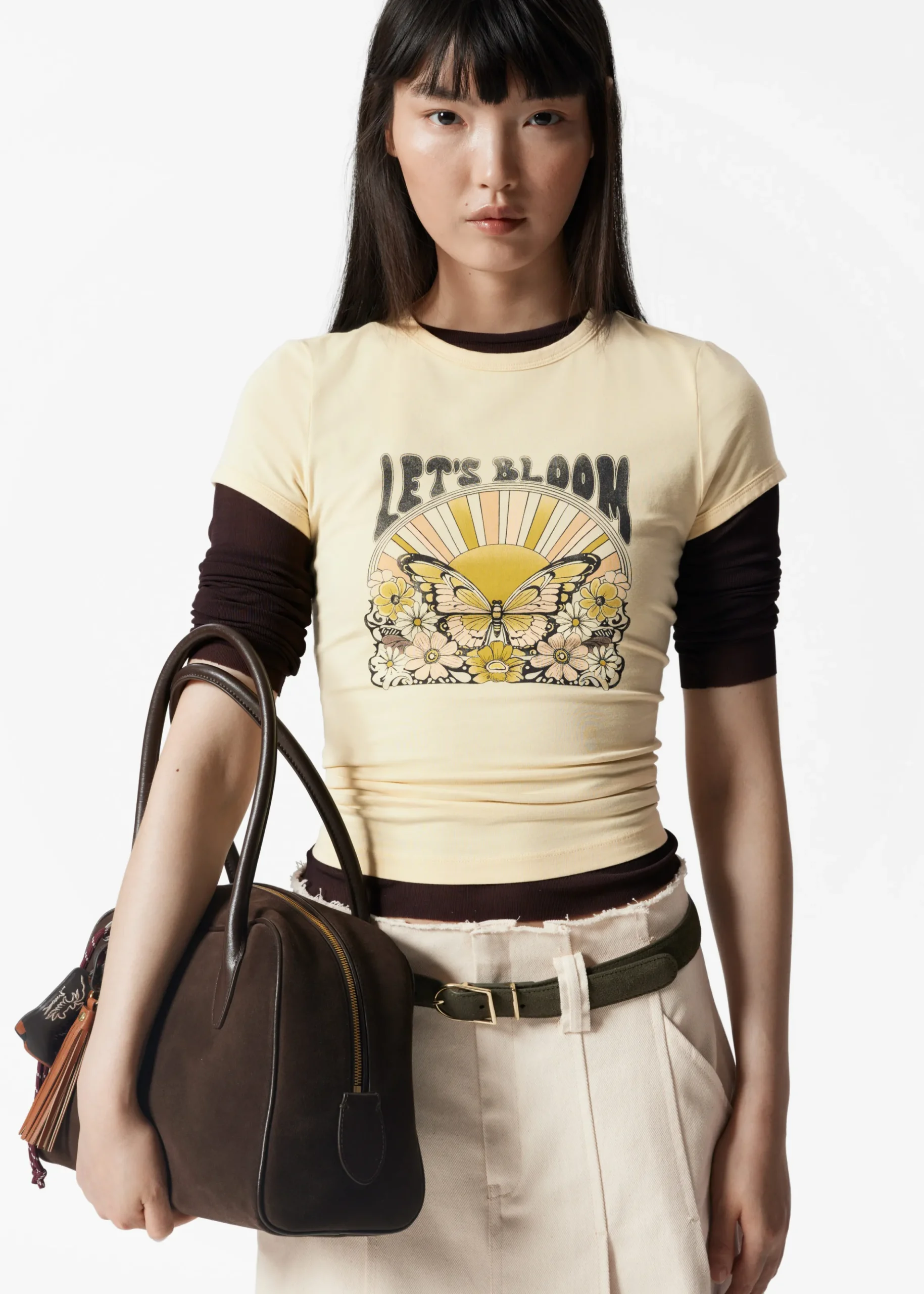 T-Shirt mit Flügelärmeln