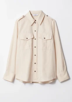 Utility-Hemd aus Satin