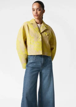 Verkürzte Jacquard-Jacke