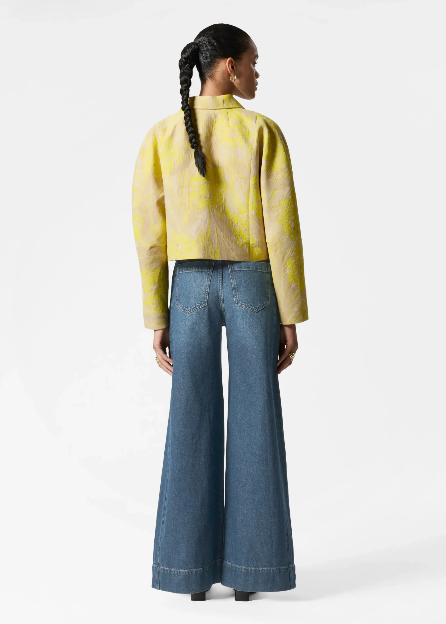 Verkürzte Jacquard-Jacke