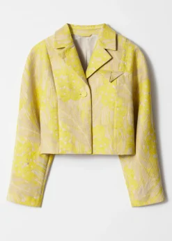 Verkürzte Jacquard-Jacke