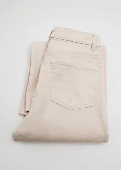 Verkürzte Jeans mit weitem Bein