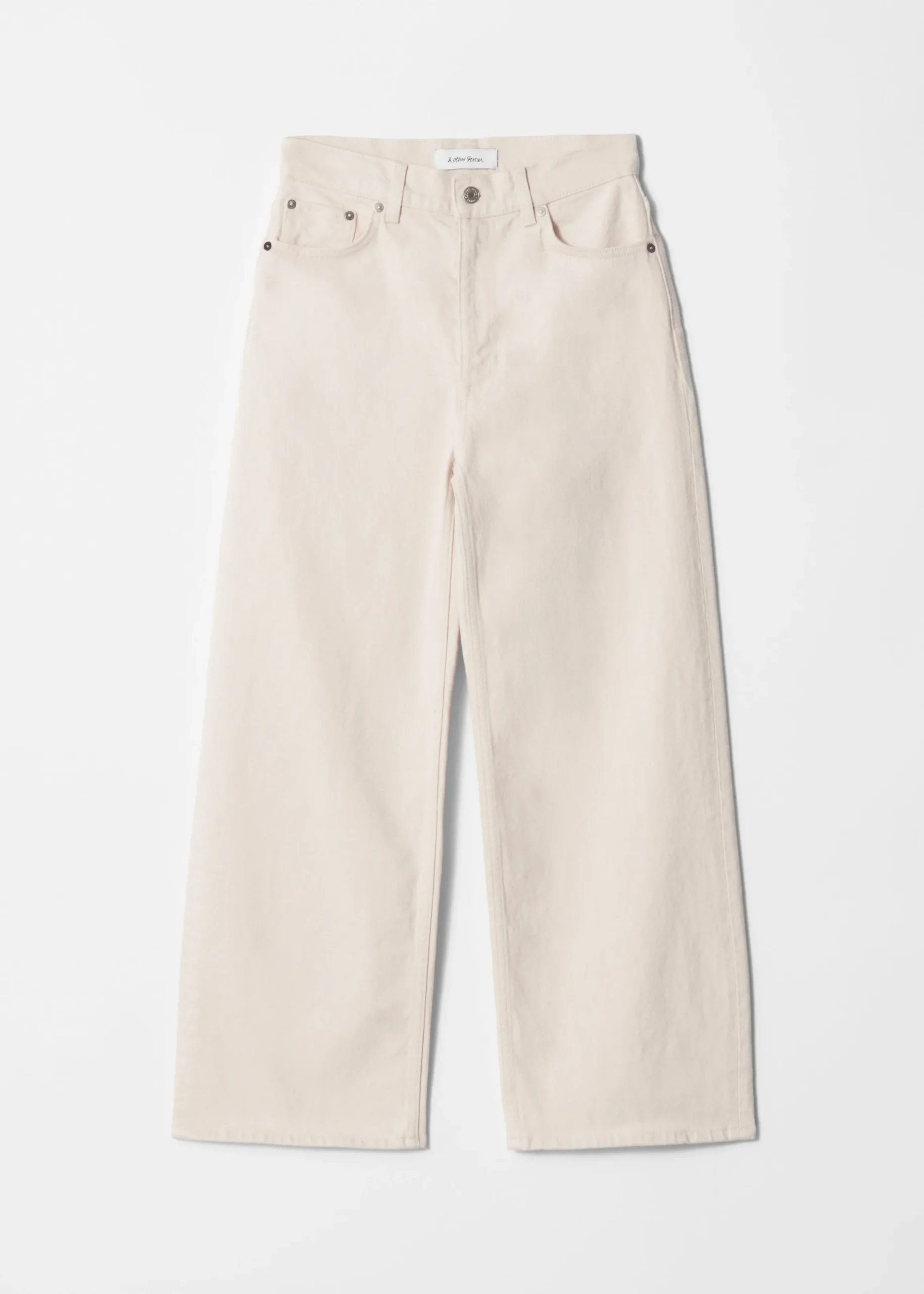 Verkürzte Jeans mit weitem Bein