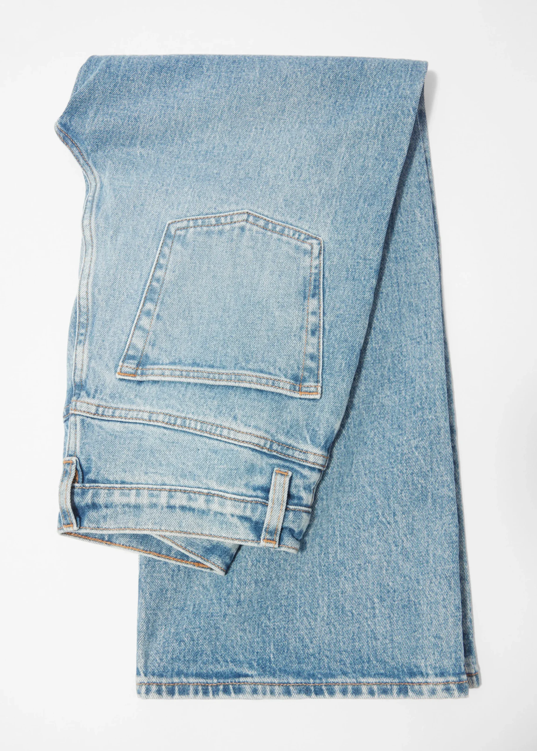 Verkürzte Jeans mit weitem Bein