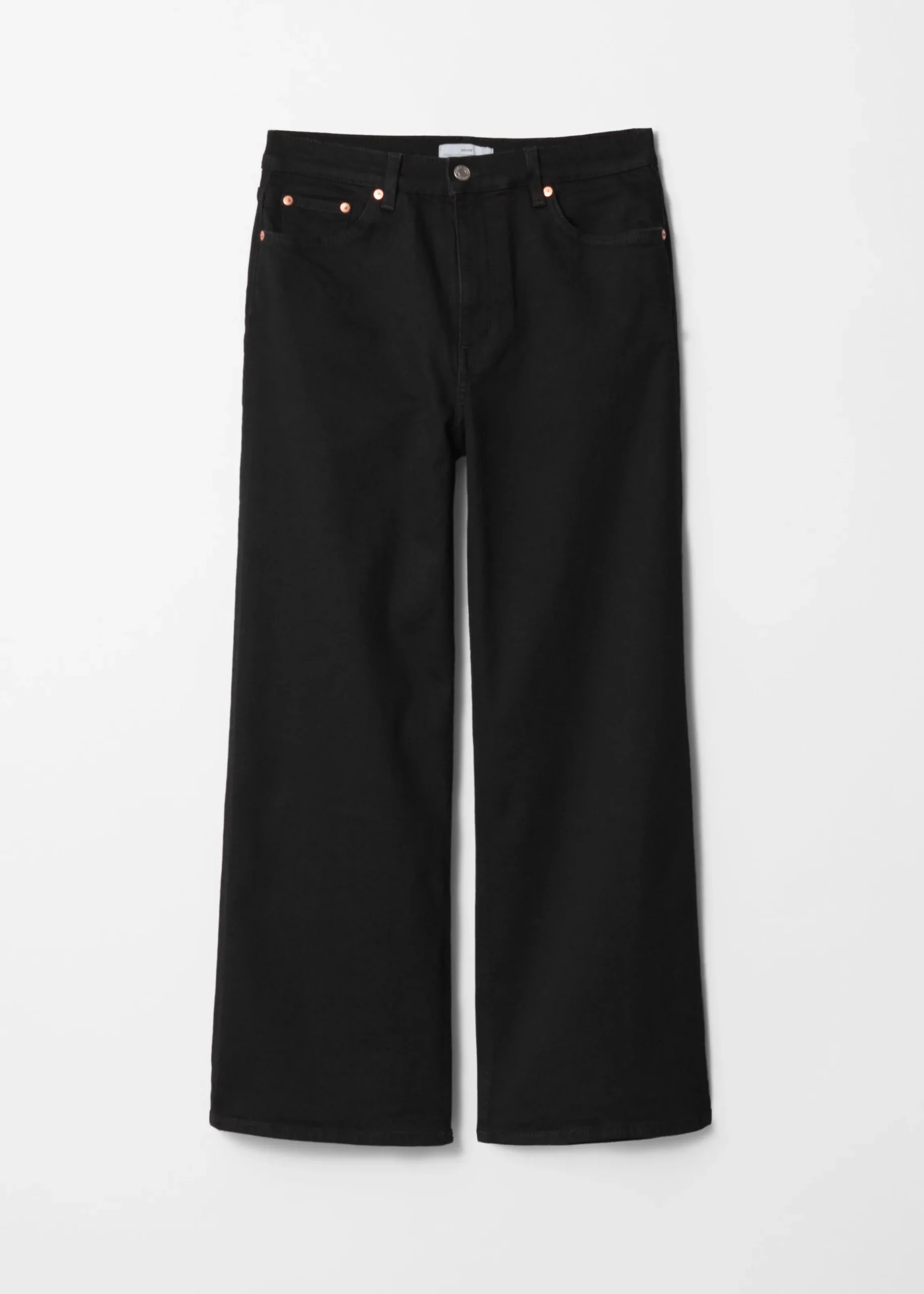 Verkürzte Jeans mit weitem Bein