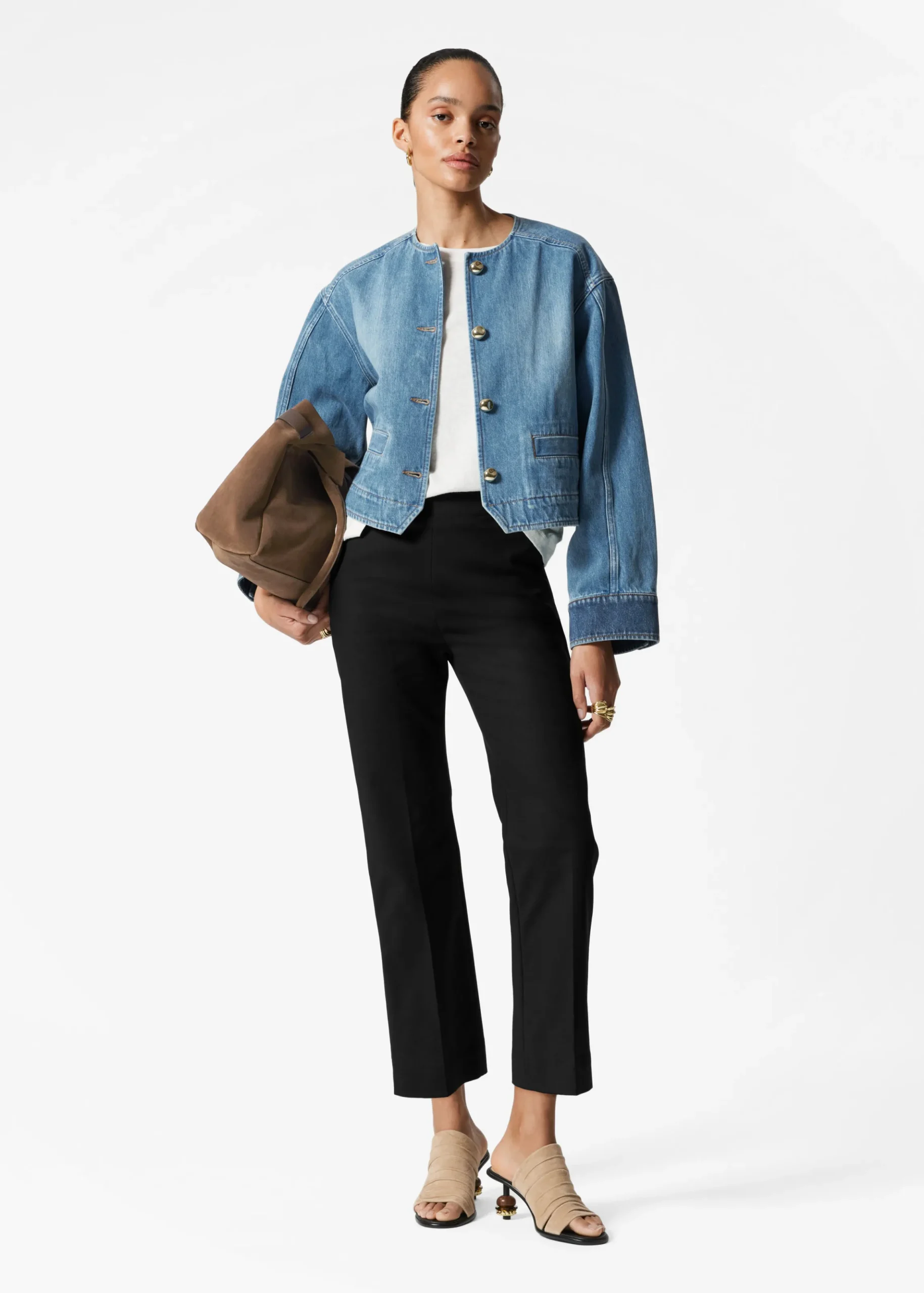 Verkürzte Jeansjacke