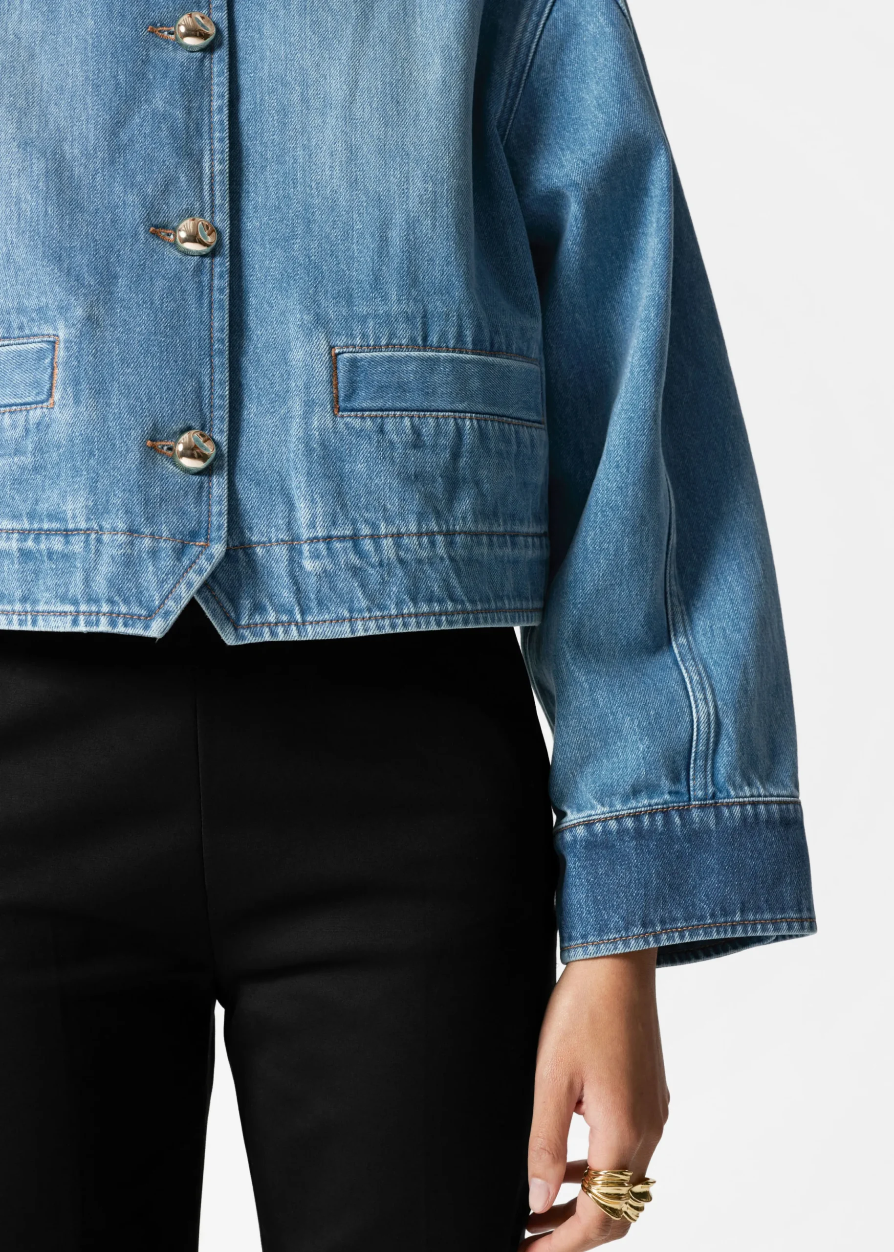 Verkürzte Jeansjacke