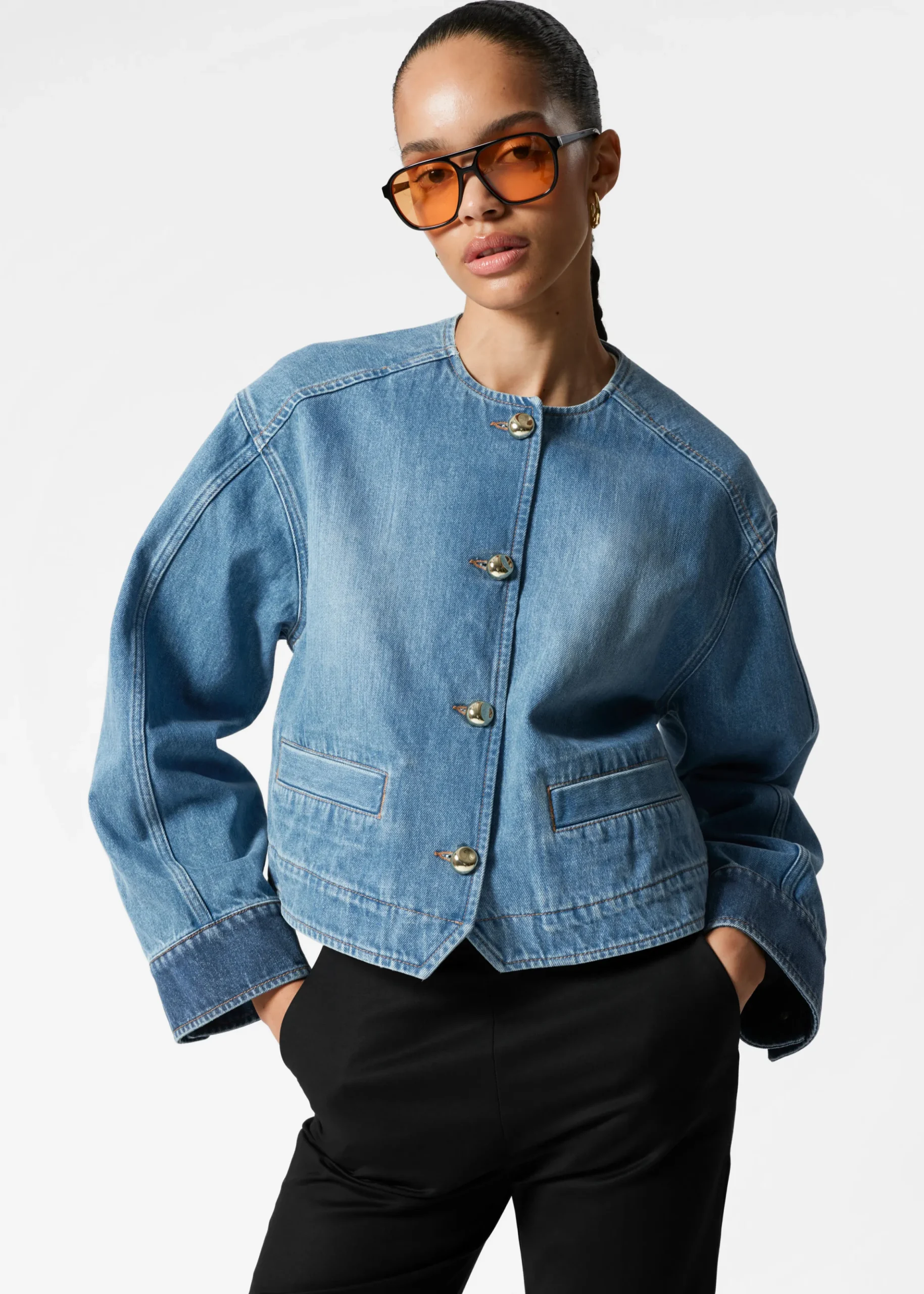 Verkürzte Jeansjacke