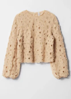 Verzierte Bluse aus Tüll