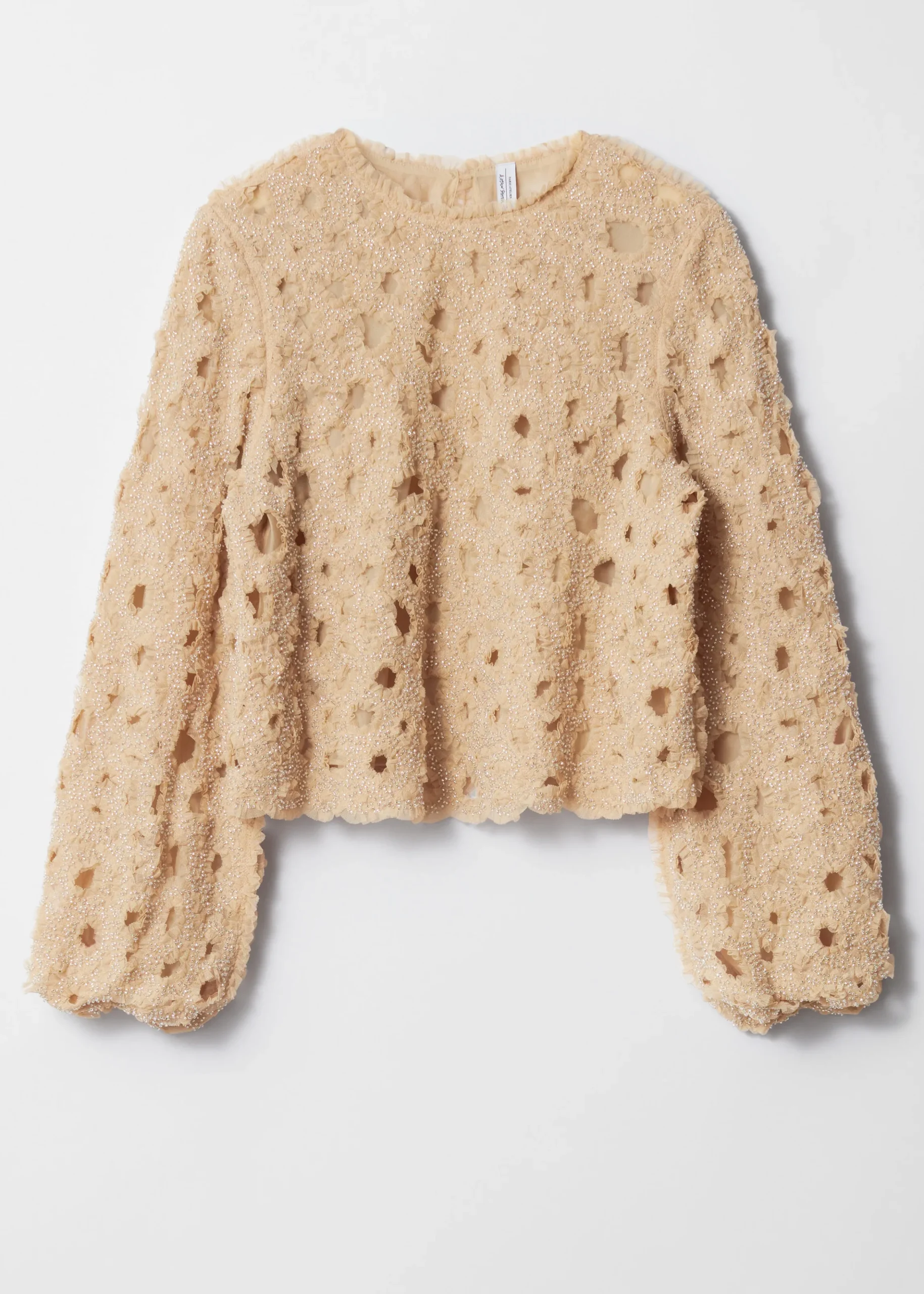 Verzierte Bluse aus Tüll