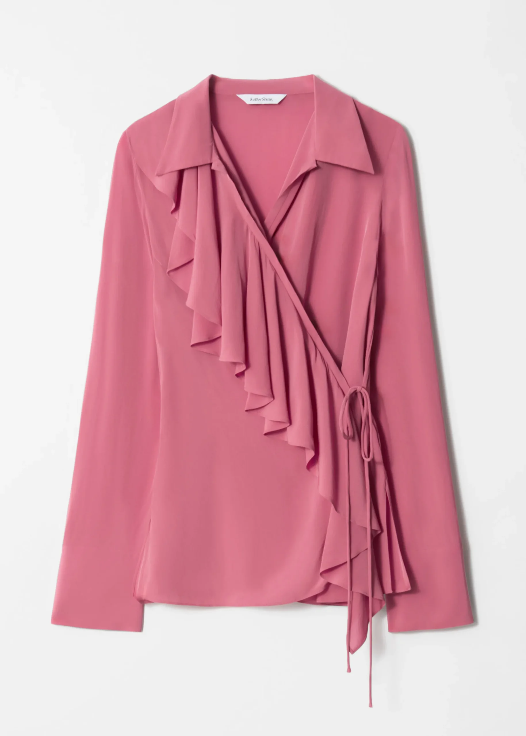 Wickelbluse mit Rüschen